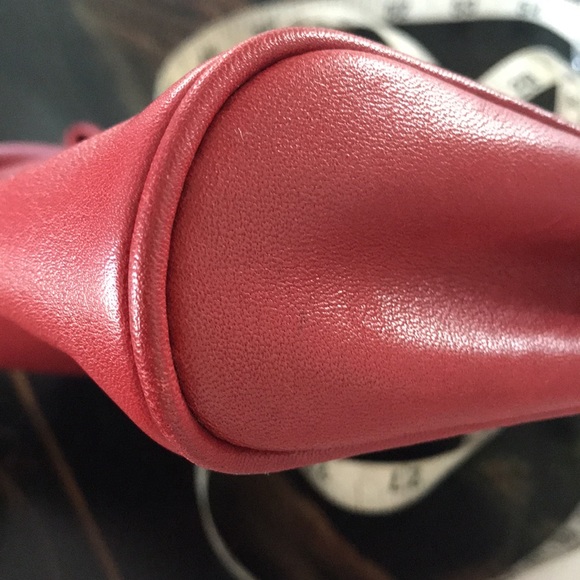 Coach Wristlet Wallet Clutch Cranberry Red Soft Leather, Awesome Condition - Picture 8 of 13